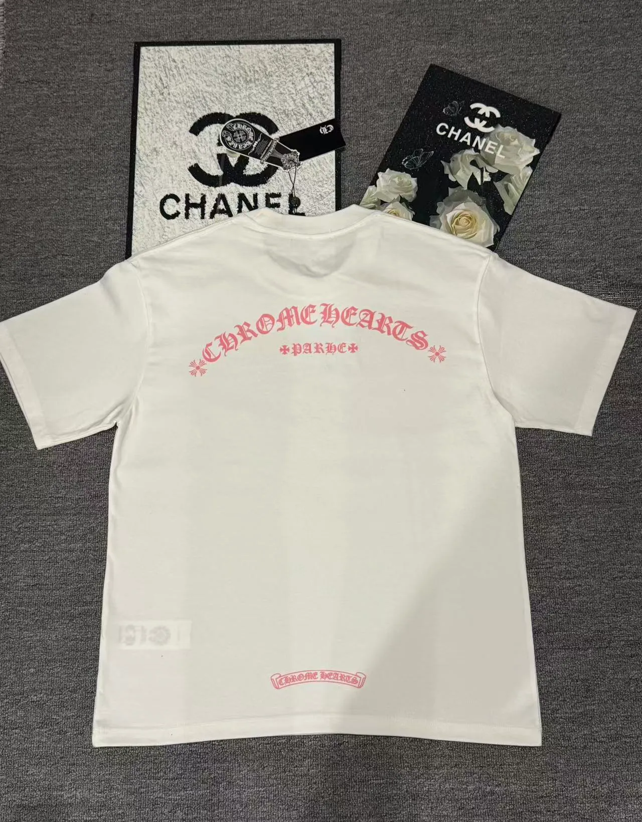 （ ） :YH 007 CH LOGO 1:1 Same Style 32 Breathable 1x 1 oversize 1:1 :White Black Size:S-XL